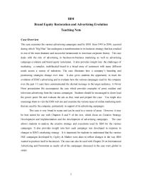 Journalism Teaching Note Homework Are the intended branding messages being&nbsp; communicated clearly and do the ads speak equally well to users, as well as non-users, of IBM products and services