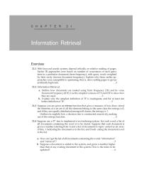 Chapter 21 Homework Web keyword search systems depend critically on relative ranking of pages. Earlier IR approaches were based on&nbsp; number&nbsp; of&nbsp; occurrences of&nbsp; each query