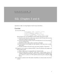 Chapter 3-4 Homework Give an example of a pair of relations with integrity constraints, and inserts into both of them such that, regardless of whichever insert is first, the integrity