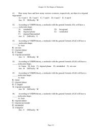 Chemical Engineering Chapter 10 2 Use VSEPR theory to decide which one of the following molecules and ions will definitely have at least one 90° bond angle in it