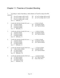 Chemical Engineering Chapter 11 1 Explain what is meant by the term “bond order” and describe how it can be calculated using the information in a molecular orbital energy level diagram