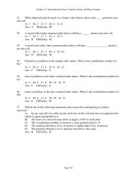 Chemical Engineering Chapter 12 2 Which of the following statements concerning a face-centered cubic unit cell and the corresponding lattice, made up of identical atoms, is incorrect
