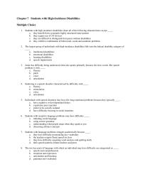 Chapter 7 1 Suzanne Explain The Term High incidence Disabilities What Percent All Students Who Have