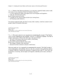 Journalism Chapter 21 3 Which of the following alternatives to an advertiser-supported media system would run counter to most Americans’ desire for freedom of the press