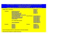 Management Chapter 3 Homework See the Forecasting tutorial for a demonstration of the these templates. See Instructions template for complete instructions