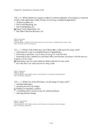 Finance Chapter 6 3 Which federal law requires creditors to inform applicants of acceptance or rejection of their credit application within 30 days of receiving a completed application