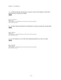 Finance Chapter 12 1 Although it is impossible to put a price on the life of an insured person, most adults probably are covered by some life insurance