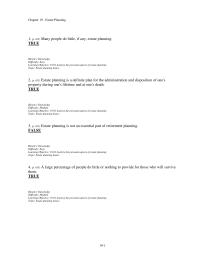 Finance Chapter 19 1 Estate planning is a definite plan for the administration and disposition of one’s property during one’s lifetime and at one’s death.