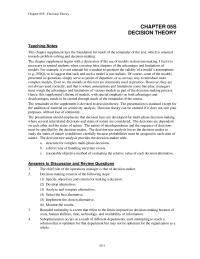 Management Chapter 5s Homework This chapter supplement lays the foundation for much of the remainder of the text, which is oriented towards problem solving and decision-making