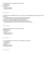 Management Chapter 7 2 An advantage FIs have over individual household investors is that they are able to diversify away credit risk by holding a large portfolio of loans to different entities