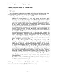 Economics Chapter 12 Homework Why is the aggregate demand curve down sloping ?