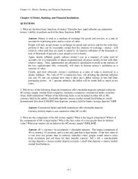 Economics Chapter 14 Homework What are the three basic functions of money?