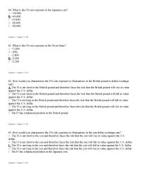 Management Chapter 14 2 If in one year there is no change to either interest rates or exchange rates, what is the end-of-year profit or loss for the bank