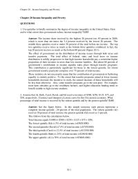 Economics Chapter 20 Homework Should a nation’s income be distributed to its members according to their contributions to the production of that total income or according to the members’ needs