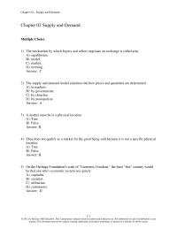 Economics Chapter 2 1 Economists know that consumers and producers are both made better off than they would be without free exchange because the exchanges are&nbsp;