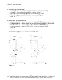 Economics Chapter 2 3 Of the collection of supply and demand diagrams in Figure 2.2 above which one shows the result of an increase in the taste for a good