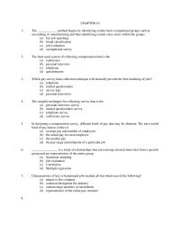 Human Resources Chapter 10 1 The Method Begins Identifying Certain Basic Occupational Groups Such Accounting