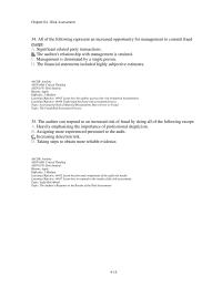 Finance Chapter 4 2 An auditor discovers a likely fraud during an audit but concludes that the overall effect of the fraud is not sufficiently material to affect the audit opinion
