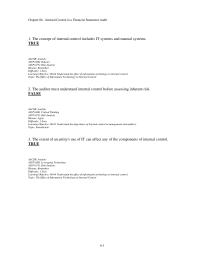 Finance Chapter 6 1 Which of the following most likely would not be considered an inherent limitation of the potential effectiveness of an entity’s internal controls
