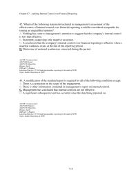 Finance Chapter 7 2 When testing a computerized accounting system, which of the following is false regarding the test data approach