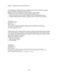 Finance Chapter 13 2 Which of the following control activities would most likely be used to maintain accurate perpetual inventory records