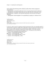 Finance Chapter 17 3 For which of the following matters should an auditor obtain written management representations
