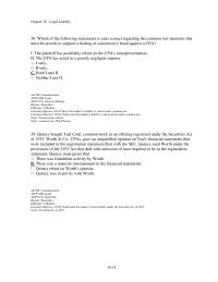 Finance Chapter 20 2 Suits are often brought against auditors that allege that the auditors did not detect some type of fraud or defalcation