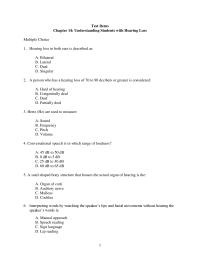 Chapter 14 1 Summarize Methods Testing Hearing And Indicate Which Age Levels Different Tests Are