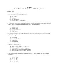 Chapter 15 1 Describe Functional Vision Assessment Fva What The Expanded Core Curriculum Identify The