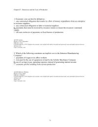 Economics Chapter 7d 1 What do wages paid to factory workers, interest paid on a bank loan, forgone interest, and the purchase of component parts have in common