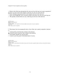 Economics Chapter 9d 1 Now assume that a decrease in consumer demand occurs. After all resulting adjustments have been completed, the new equilibrium price