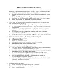 Business Ethics Chapter 2 1 The Most Significant Problem Within The Counseling Profession Today According The Authors