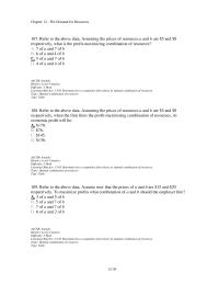 Economics Chapter 12d 3 Which of the following must pertain if the firm is to minimize the cost of producing any output