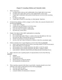 Business Ethics Chapter 9 1 Each The Following Groups Might Considered Vulnerable Adults Who Are Protected From