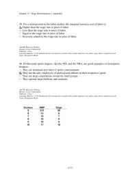 Economics Chapter 13d 2 A firm faces the labor productivity and cost schedule in the table above. What is the marginal resource cost of the seventh worker