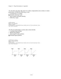 Economics Chapter 13d 4 A wage payment system in a firm incorporates a guaranteed wage with an incentive element, provided that a certain minimum level