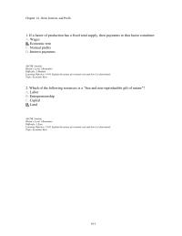Economics Chapter 14d 1 If landowners were taxed at a rate of $150 per acre for their land, what would be the economic rent on this land after taxes and how many acres would be rented