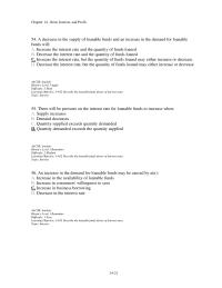 Economics Chapter 14d 2 If an economic expansion in the economy caused an increase in the demand for loanable funds, what would be the effect on the interest rate and the quantity