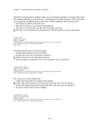 Economics Chapter 15d 2 A profit-maximizing company should extract a non-renewable resource in the present up to the quantity where the