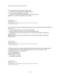 Economics Chapter 19d 3 Public choice theory would suggest that the lobbying of Congress by farm organizations for legislation that would increase the appropriations