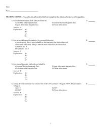 Chapter 13 1 Which quantities does the transformer transform from one side of the transformer to the other side of the transformer