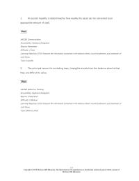 Finance Chapter 3 1 An asset’s liquidity is determined by how readily the asset can be converted to an appropriate amount of cash