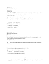 Finance Chapter 4 2 Which one of these changes indicates an improvement in a firm’s asset management efficiency
