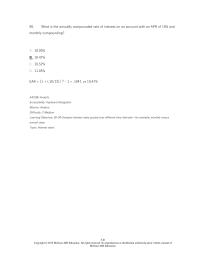 Finance Chapter 5 4 What is the annually compounded rate of interest on an account with an APR of 10% and monthly compounding