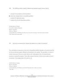 Finance Chapter 12 4 What is the relationship between the market risk of a security and the rate of return that investors demand of that security