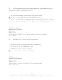 Finance Chapter 20 2 Which one of the following statements is typically correct concerning the break-even probability of collection for repeat sale customers