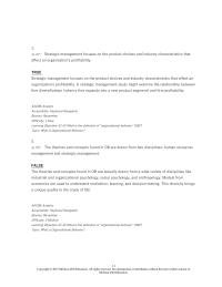 Human Resources Chapter 1 1 Strategic management focuses on the product choices and industry characteristics that affect an organization’s profitability