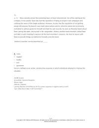 Human Resources Chapter 3 3&nbsp;He does not like his job and is not committed to the organization. He hardly exerts any effort that is required to keep his job