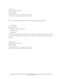 Human Resources Chapter 5 3 Seeking support and venting anger are examples of which of the following coping strategies