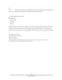 Human Resources Chapter 6 2 The belief that exerting a high level of effort will result in the successful performance of some task is known as